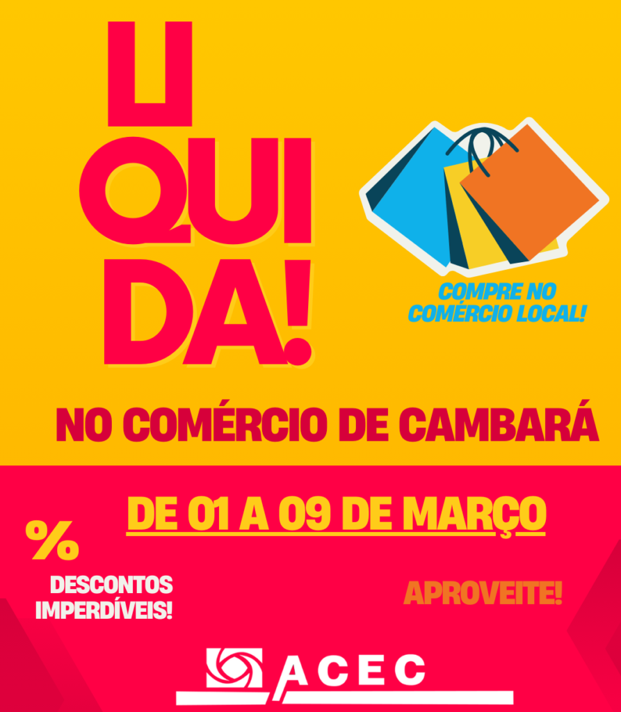 Vem aí o Liquida no Comércio de Cambará.